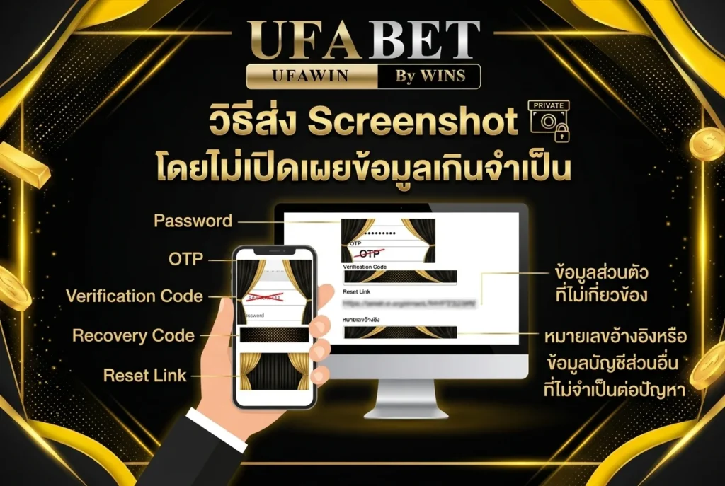 วิธีส่ง Screenshot โดยไม่เปิดเผยข้อมูลเกินจำเป็น