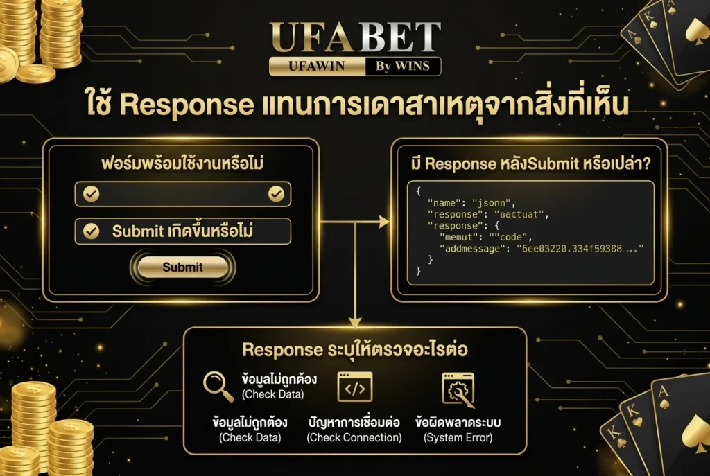 ใช้ Response แทนการเดาสาเหตุจากสิ่งที่เห็น